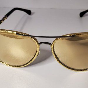 Chanel Gold Aviator Sunglasses